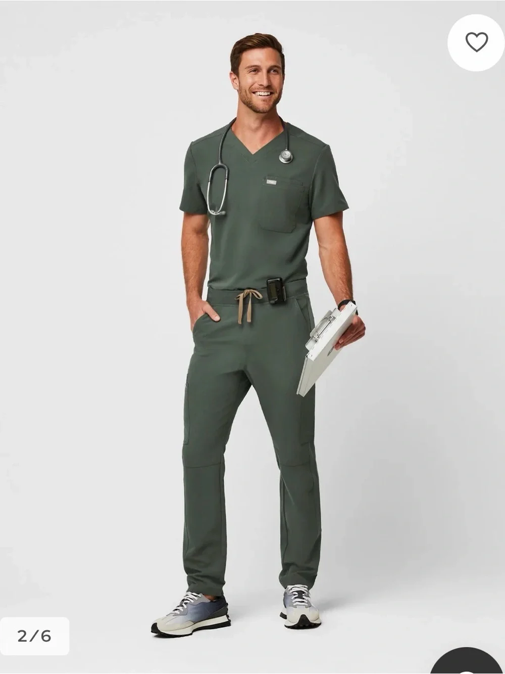 Figs Men's Nursing Olive Performance Jogger Pants